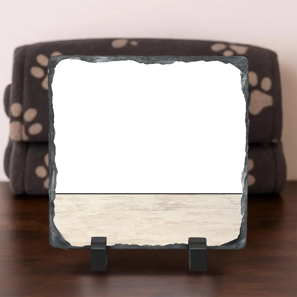 Square 8×8 pet memorial photo slate