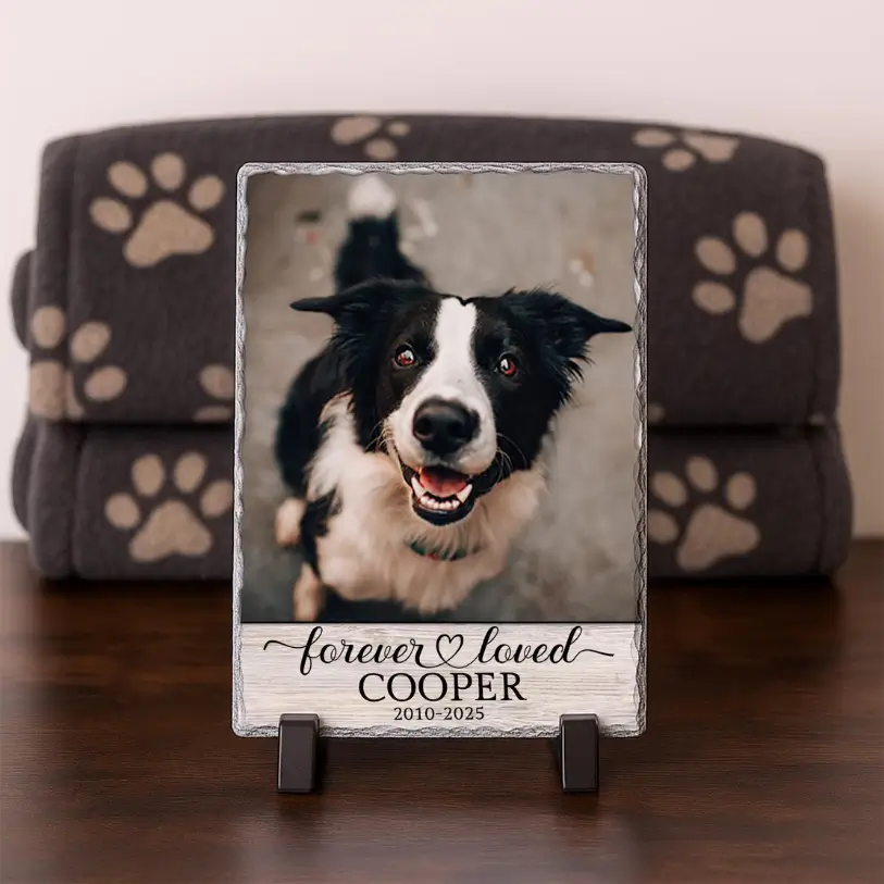 Rectangle 6×8 pet memorial photo slate